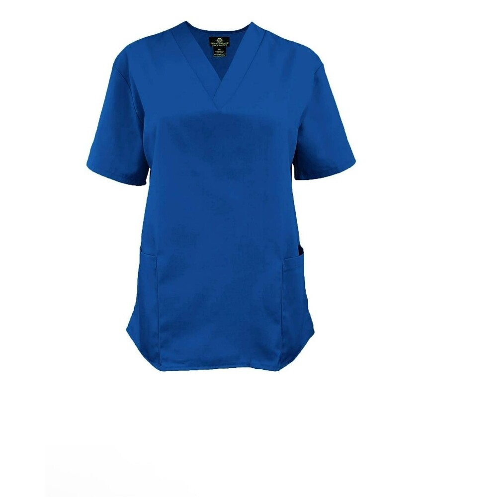 Natural Uniform Royal Blue Women's Modern Fit Cool Stretch Large Scrub Set S - Picture 4 of 6